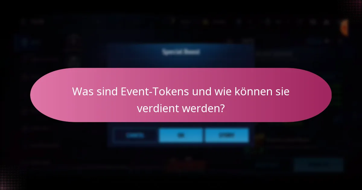 Was sind Event-Tokens und wie können sie verdient werden?